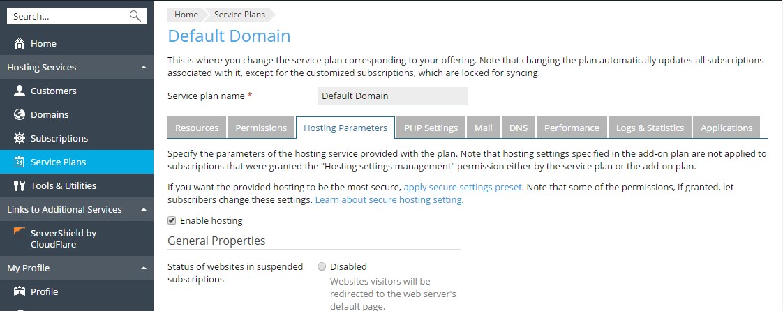 Hosting_parameters